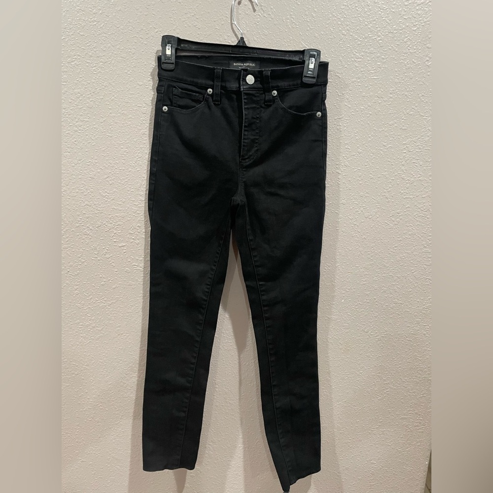 Banana Republic Black Skinny High-Rise Jeans